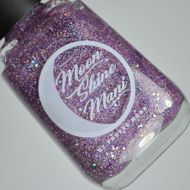 purple holographic glitter nail polish