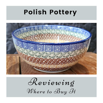 hand-painted Polish Pottery bowl