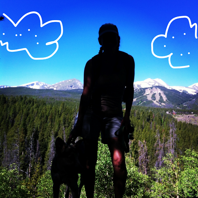 doodle photo - mountain and clouds