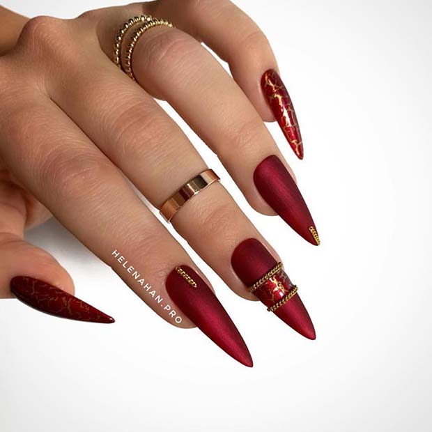 10 Pretty Ways to Wear Red Nails 2019