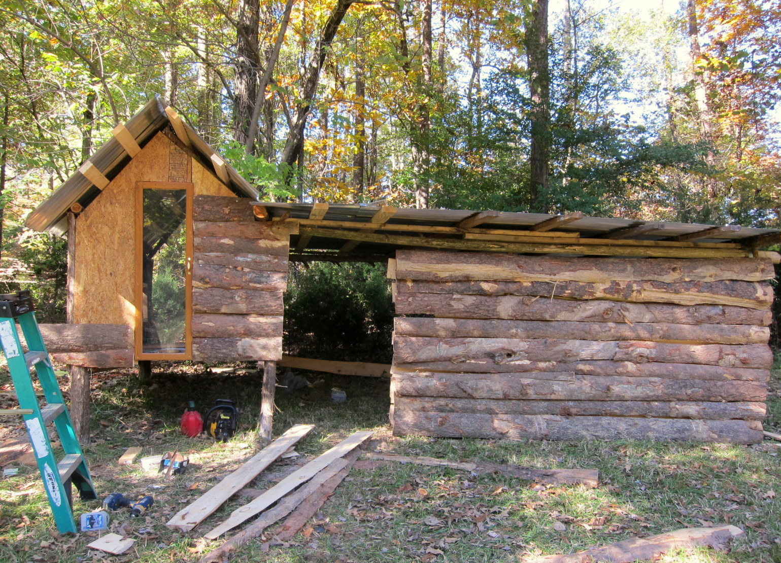  we’ve almost succeeded with our awesome Goat house/Chicken coop
