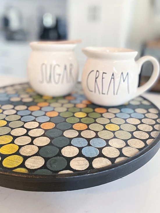 lazy Susan with cream and sugar