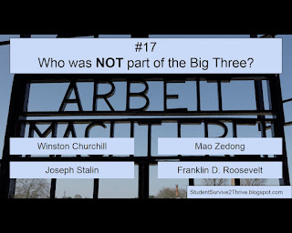 Who was NOT part of the Big Three in 1941? Answer choices include: Winston Churchill, Mao Zedong, Joseph Stalin, Franklin D. Roosevelt