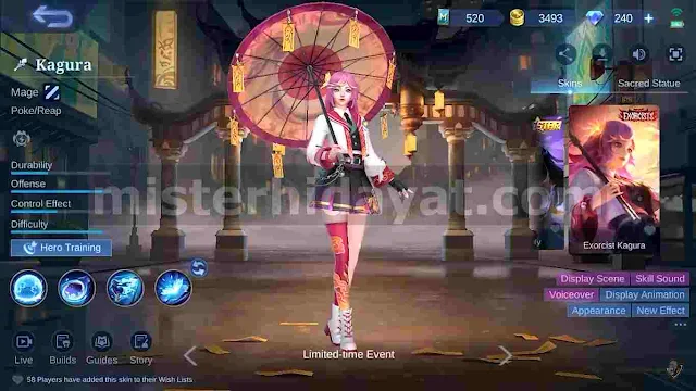 Download Script Skin Exorcist Kagura Mobile Legends