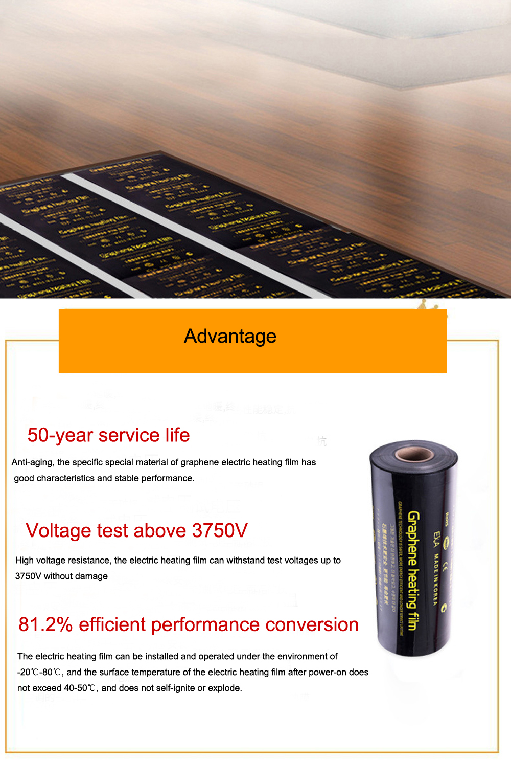 Flooring With Radiant Heat - Graphene Infrared Underfloor