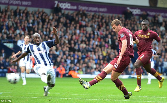 Hasil Pertandingan West Bromwich vs Manchester City 1-2