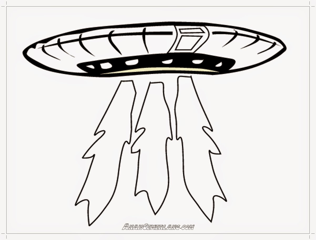  Mewarnai  Gambar  Pesawat Luar  Angkasa  Anak Cemerlang