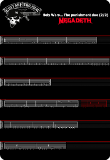 Tablaturas Guitarra Holy wars the punishment due Megadeth