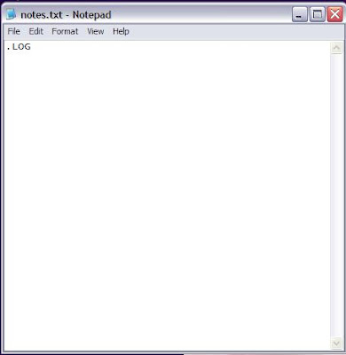 Using Notepad for a diary or lo