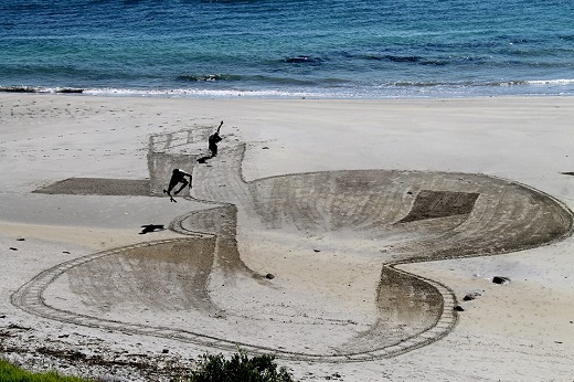 3d painting with sand