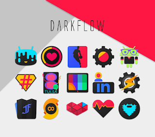 Download Launcher Theme For Android DarkFlow – Icon Pack v1.1 Apk