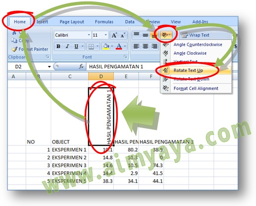  teks atau goresan pena kadang  terbatas oleh lebar kolom yang tersedia sehingga text yang ada  Ahli Matematika Cara Membuat Arah Tulisan Menjadi Vertikal atau Diagonal di Ms Excel