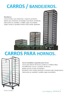 Carros Bandejeros y Carros para hornos.