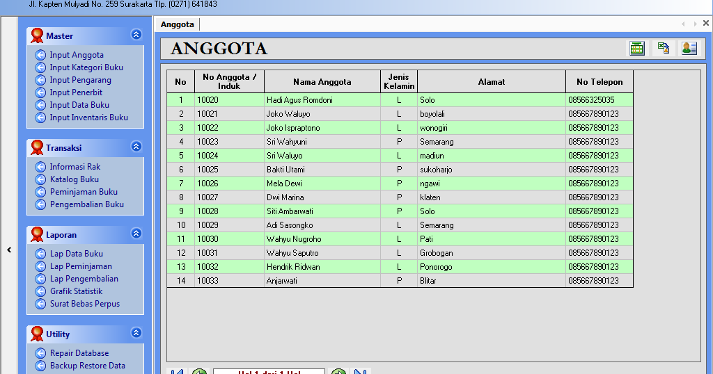 Aplikasi Perpustakaan Versi 5 - Programing, Software 