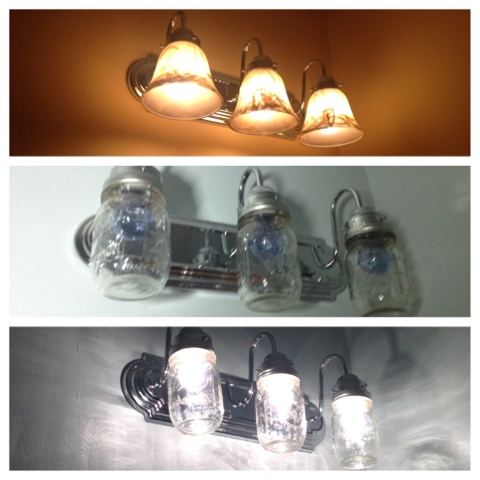 Mason jar light fixture diy, do it yourself mason jar light tutorial, rachael ray