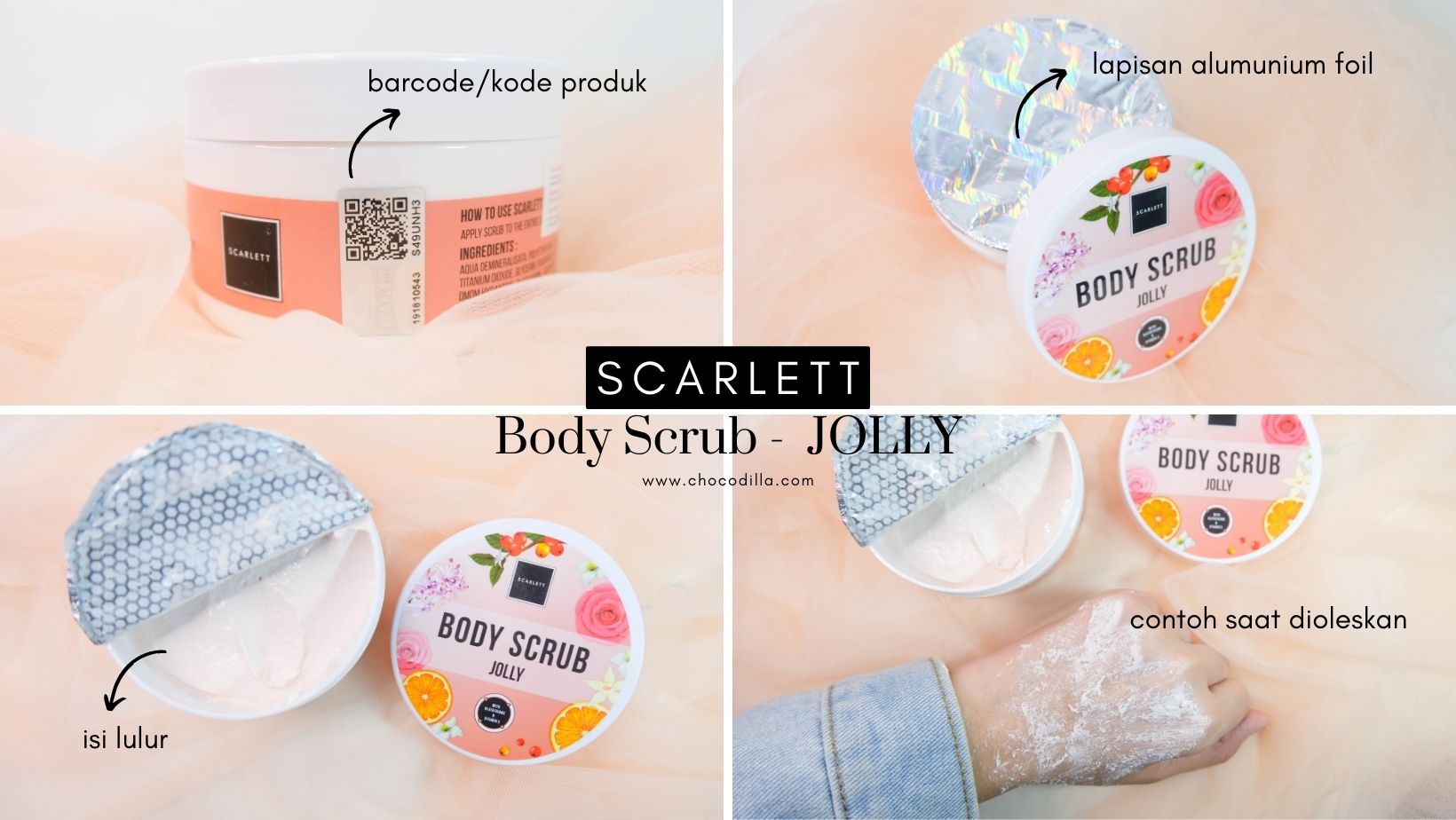 [Review] Kulit Glowing dan Lembab berkat Shower Scrub & Body Scrub Jolly dari Scarlett
