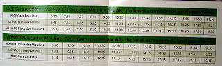 xpress 100 timetable Nice to Monaco