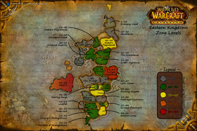 WoW Eastern Kingdoms Map