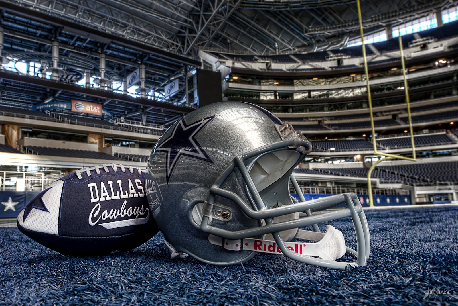 Dallas Cowboys Helmet amp; Football at Cowboys Stadium
