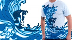 Modern Batik - Batik motifs Mega Mendung work of In Various - Mega Mendung Shirt design