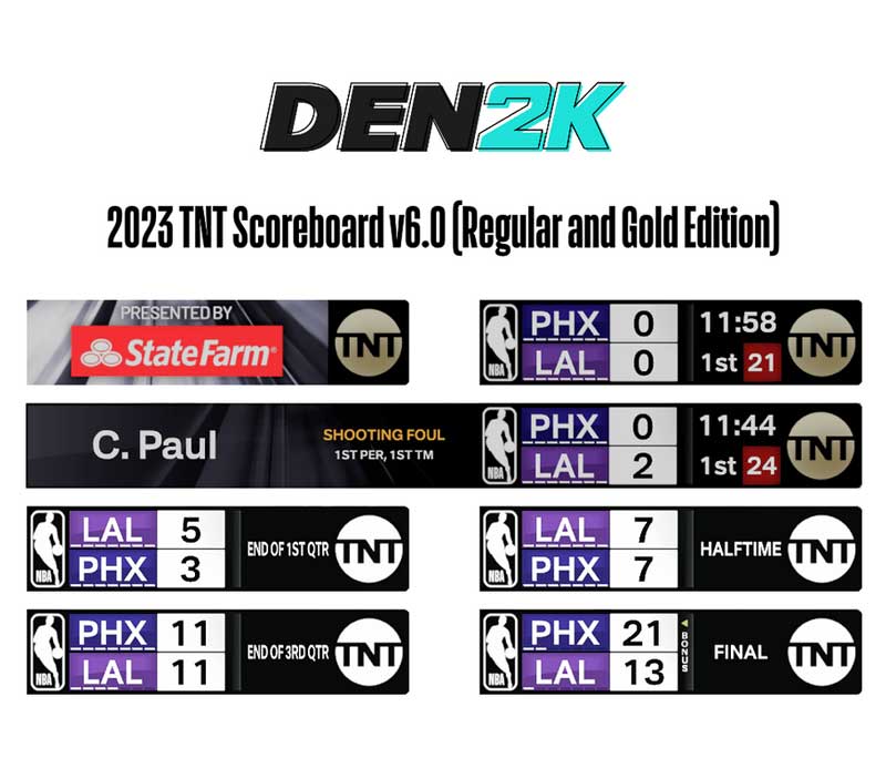 NBA 2K23 2023 TNT Scoreboard
