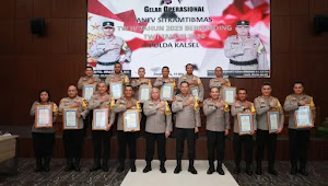 13 Polres Jajaran Polda Kalsel di Anugrahi Pemgahargan