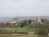 Autun - vue de la cathédrale et de la tour des Ursulines