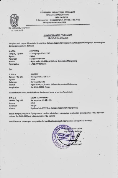 Contoh Surat Keterangan Akreditasi Dari Kopertis