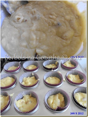 muffins de banana com iogurte 