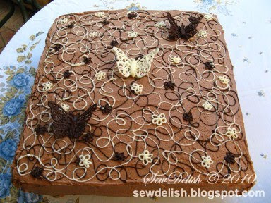 Make Chocolate Lace Buterfly Cake Nutella Icing Swirls