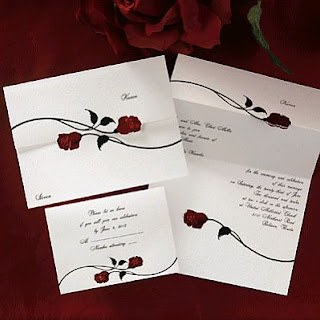 Wedding Cards and Invitations with Roses