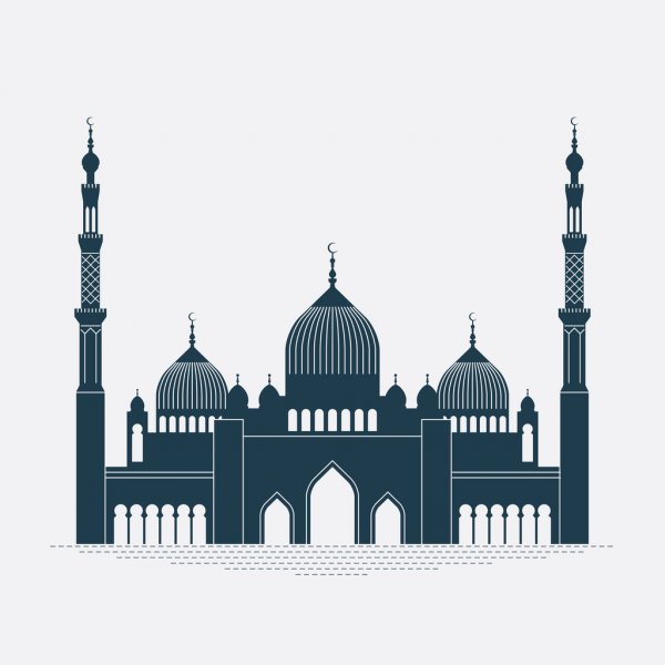 মসজিদের ছবি আকাঁ - মসজিদের সামনের ডিজাইন  - The picture of the mosque is here - Mosque front design - NeotericIT.com