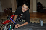 A rare smile from Nick :) ox