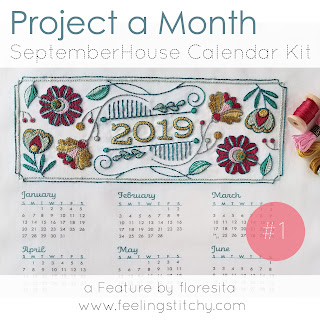 Project a Month featuring the SeptemberHouse 2019 Calendar Kit as stitched by floresita for Feeling Stitchy