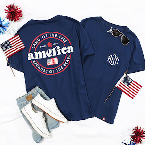 Monogrammed Land Of The Free T-Shirt