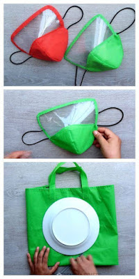 Cómo hacer una mascarilla a partir de una bolsa de compras reciclada