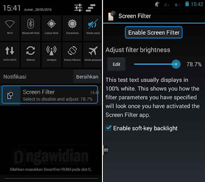 Menghemat Baterai Android Dengan Screen Filter 