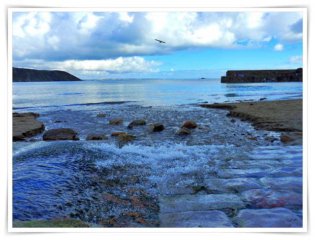 Looking out to sea at Gorran Haven, Cornwall