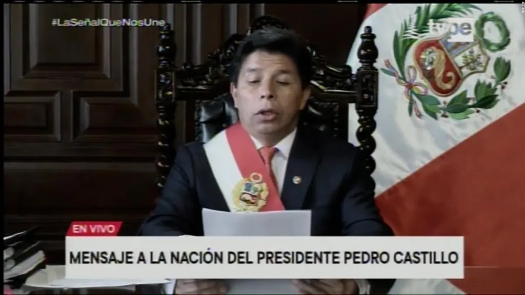 Presidente de Perú anuncia disolución del Congreso e instaura un Gobierno de excepción