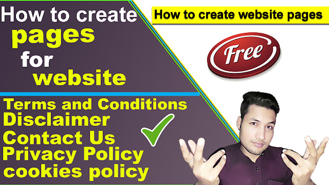 How to Create a page for blogger website Privacy Policy/Contact Us/Disclaimer/About us/cookies policy