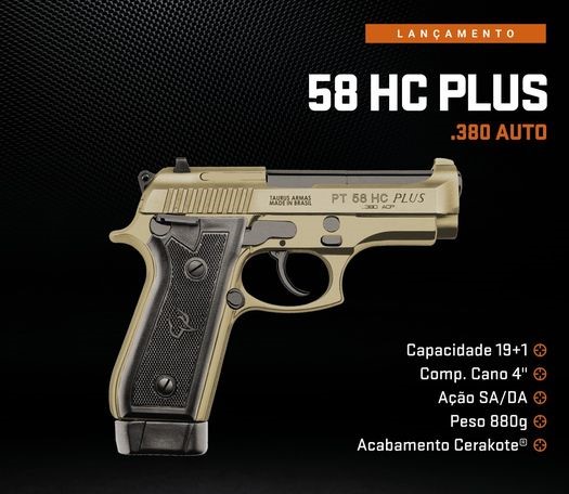 pt 58hc plus - .380 - INOX