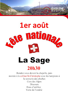 Fête Nationale à La Sage, Arolla et Les Haudères - 1er août 2013