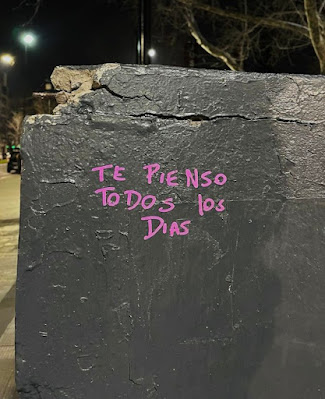 Las paredes dicen : Te pienso todos los días