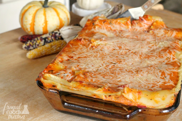 This creamy and cheesy Luscious Rosa Lasagna from Bertolli will be the star of your Tuscan Inspired Sunday Dinner. #BertolliDinnerParty #spon