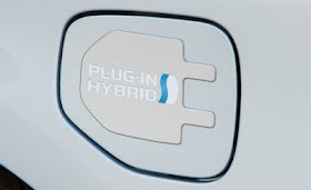 Detail shot of 2012 Toyota Prius Plug-In Hybrid power port