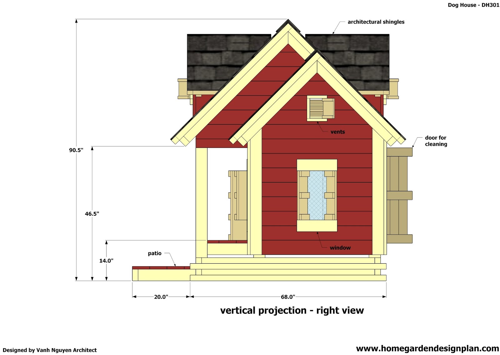 garden plans: DH301 - Insulated Dog House Plans - Insulated Dog House 