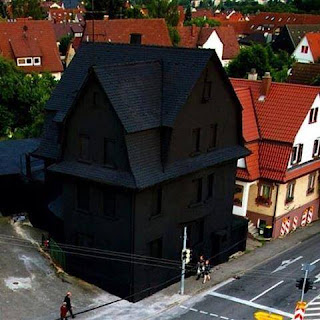 House painted entirely black