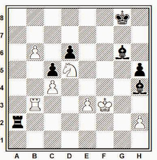 Posición de la partida de ajedrez Chejov - Bjerke (Gausdal, 1991)