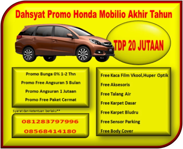 Dahsyat Promo Honda Mobilio  Akhir Tahun