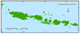 Beginilah Peta Pulau-Pulau Indonesia kalau Air Laut Naik Ratusan Meter